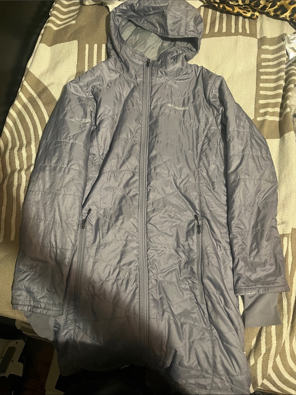 Columbia Women's Hooded Quilted Puffer Jacket in Light Purple